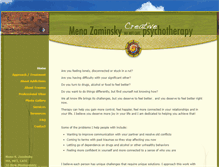 Tablet Screenshot of creativepsychotherapy.net